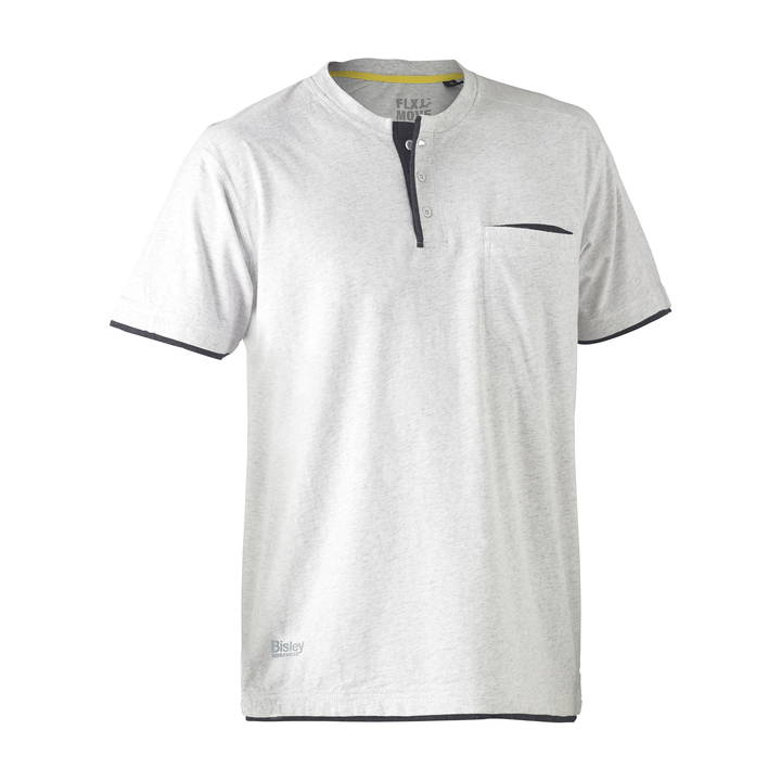 Bisley Flex & Move Cotton Henley T-Shirt