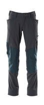 Mascot Accelerate Stretch Trousers with Kneepad Pockets - Dark Navy #colour_dark-navy