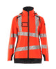 Mascot Accelerate Safe Ladies Lightweight Outer Shell Jacket #colour_hi-vis-red-dark-navy