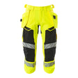 Mascot Accelerate Safe ¾ Trousers with Holster Pockets - Hi-Vis Yellow/Black #colout_hi-vis-yellow-black