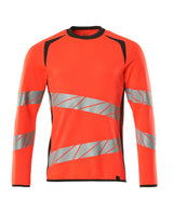 Mascot Accelerate Safe Modern Fit Sweatshirt #colour_hi-vis-red-dark-anthracite