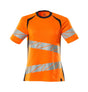 Mascot Accelerate Safe Ladies Fit T-shirt #colour_hi-vis-orange-dark-navy