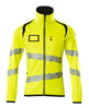 Mascot Accelerate Safe Microfleece jacket with Zip #colour_hi-vis-yellow-black