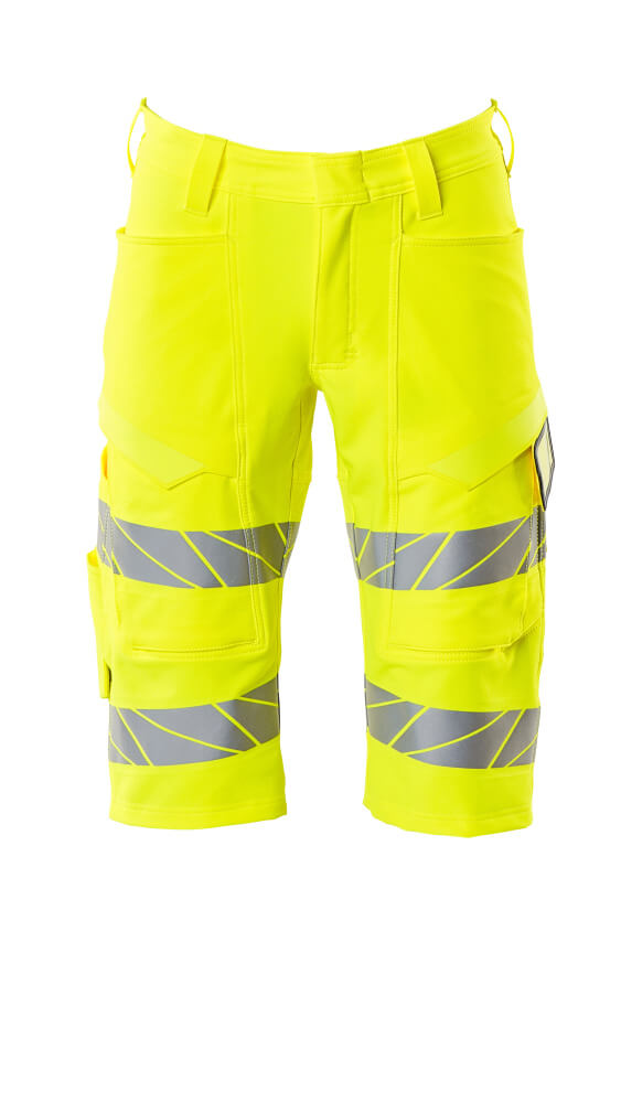 Mascot Accelerate Safe Ultimate Stretch Shorts #colour_hi-vis-yellow