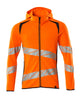 Mascot Accelerate Safe Hoodie with Zipper #colour_hi-vis-orange-dark-navy