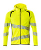 Mascot Accelerate Safe Hoodie with Zipper #colour_hi-vis-yellow-black