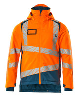 Mascot Accelerate Safe Winter Jacket with CLIMascot #colour_hi-vis-orange-dark-petroleum