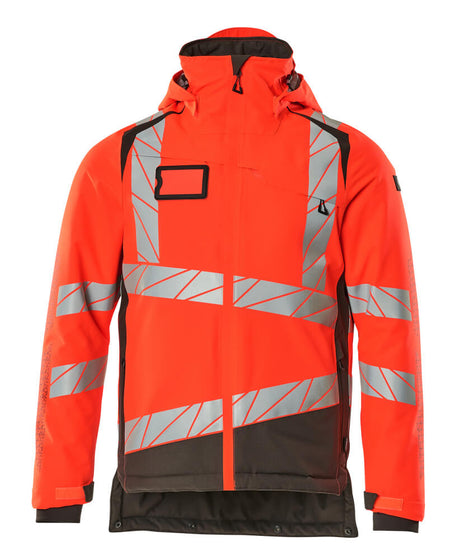 Mascot Accelerate Safe Winter Jacket with CLIMascot #colour_hi-vis-red-dark-anthracite