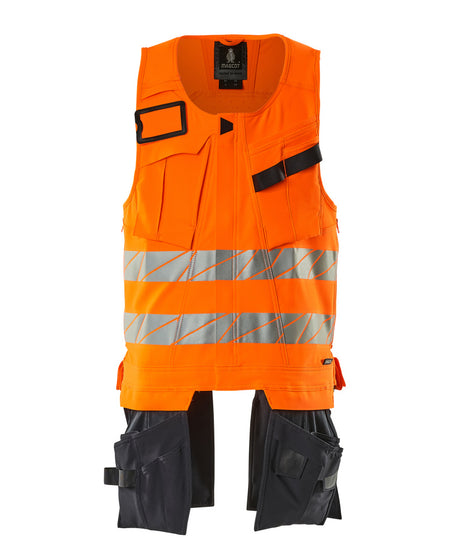 Mascot Accelerate Safe Ultimate Stretch Tool Vest #colour-hi-vis-orange-dark-navy