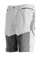 Mascot Customized Stretch Lightweight Shorts - White/Stone Grey #colour_white-stone-grey