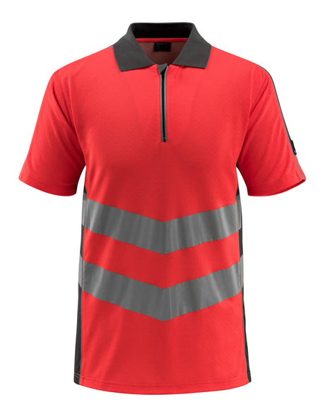 Mascot Safe Supreme Murton Polo shirt #colour_hi-vis-red-dark-anthracite