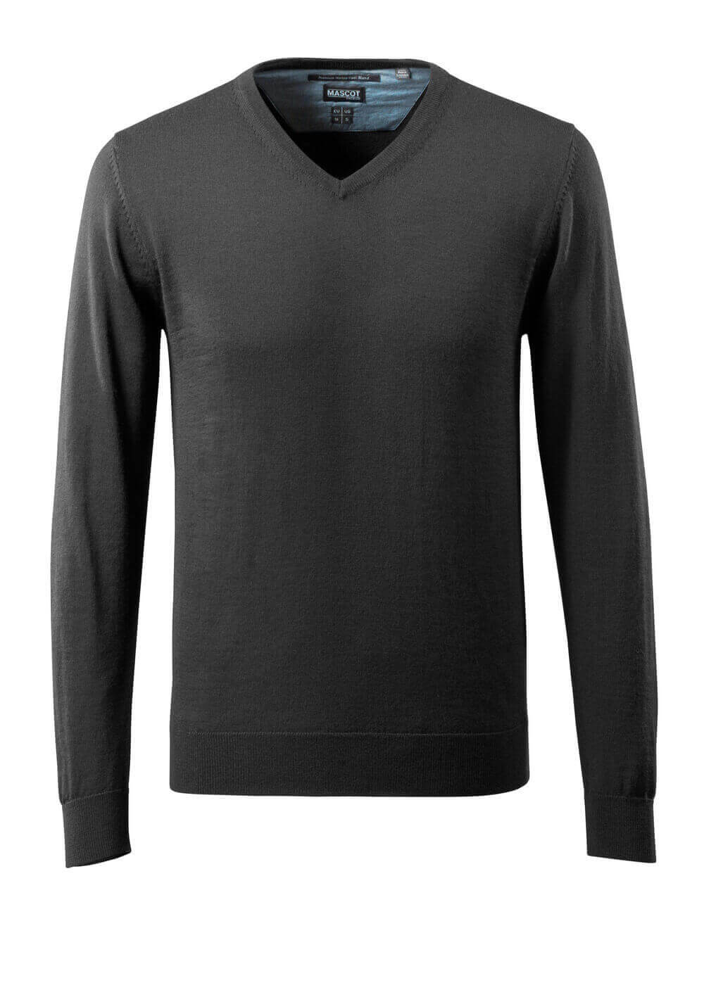 Mascot Frontline Merino Wool Knitted V-Neck Jumper #colour_black