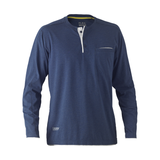 Bisley Flex & Move Long Sleeve Cotton Henley T-Shirt