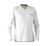 Bisley Flex & Move Long Sleeve Cotton V Neck T-Shirt