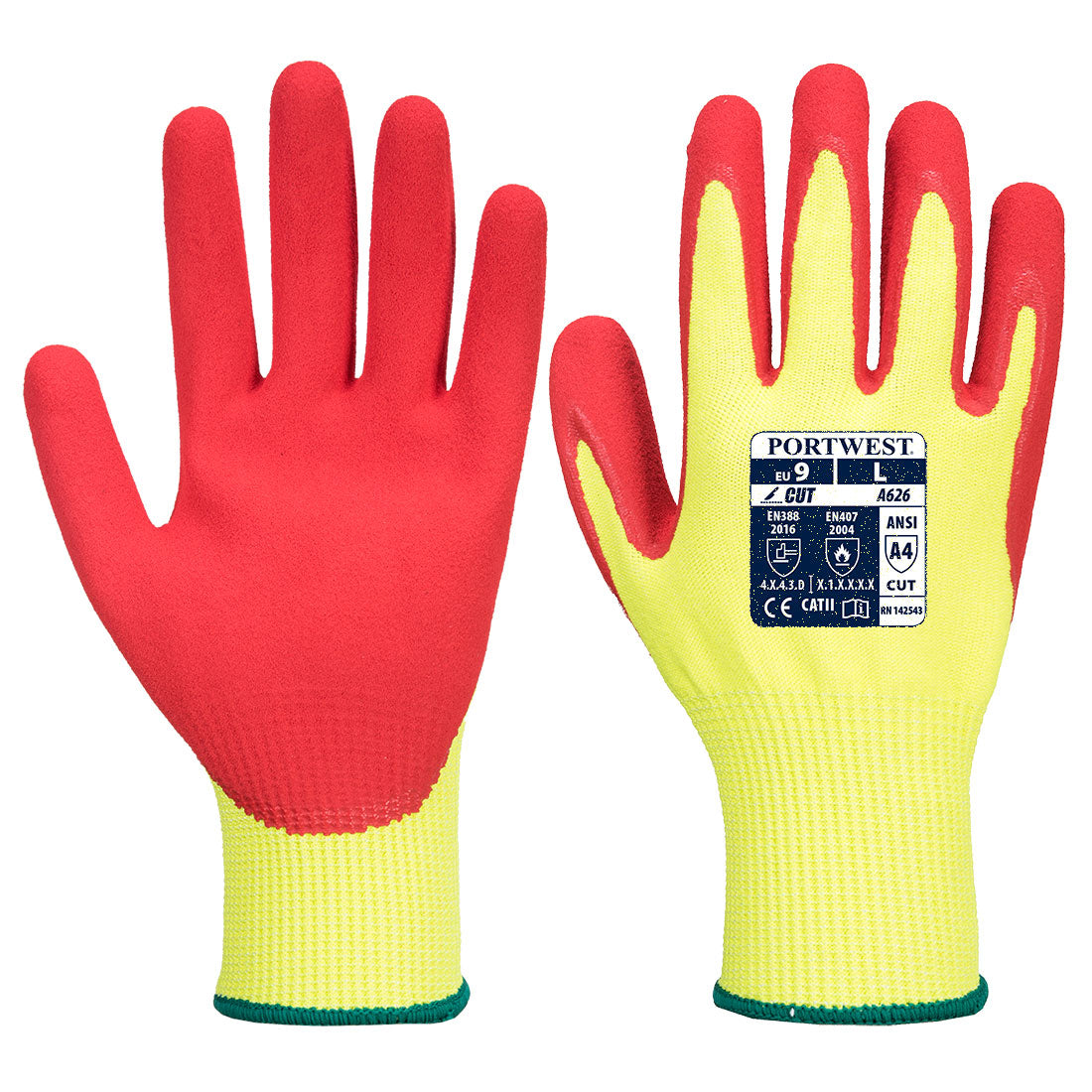 Portwest Vis-Tex HR Cut Glove - Nitrile