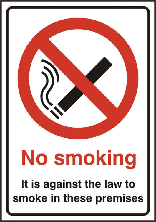 Bsafe No Smoking Its Against The Law Sign White