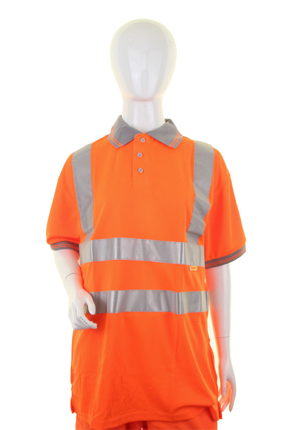 Beeswift Ladies Hi-Viz S/S Polo Orange