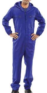 Beeswift Super Click Hooded Boiler Suit Royal Blue