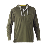 Bisley Flex & Move Cotton Hooded Long Sleeve T-Shirt