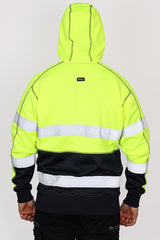 Bisley Taped Hi Vis Front Zip Fleece Hoodie