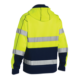 Bisley Taped Hi Vis Front Zip Fleece Hoodie