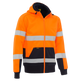 Bisley Taped Hi-Vis Zip Fleece Hoodie with Sherpa Lining