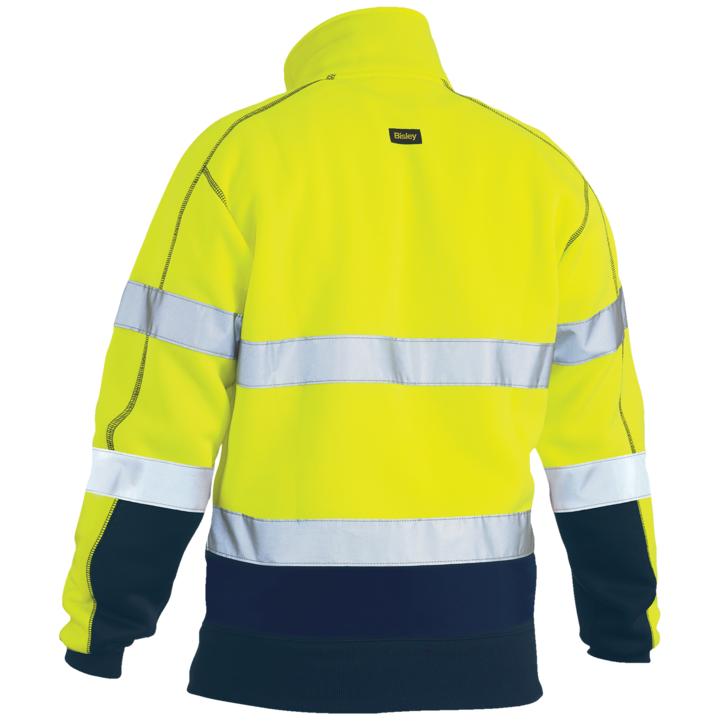 Bisley Taped Hi-Vis Fleece 1/4 Zip Pullover Jumper