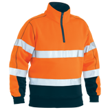 Bisley Taped Hi-Vis Fleece 1/4 Zip Pullover Jumper