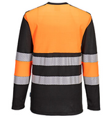 Portwest PW3 Hi-Vis Class 1 T-Shirt L/S #colour_orange-black