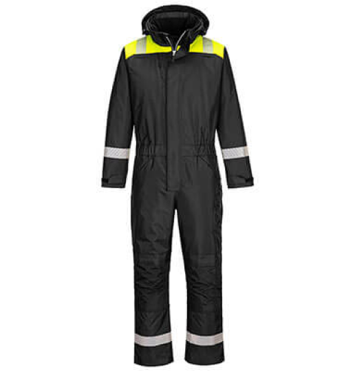 Portwest PW3 Winter Coverall #colour_black-yellow